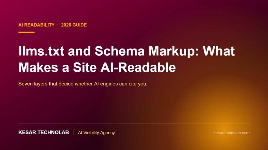 llms.txt and Schema Markup in 2026: What Actually Makes Your Site AI-Readable