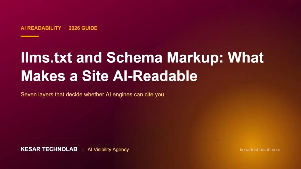 llms.txt and Schema Markup in 2026: What Actually Makes Your Site AI-Readable