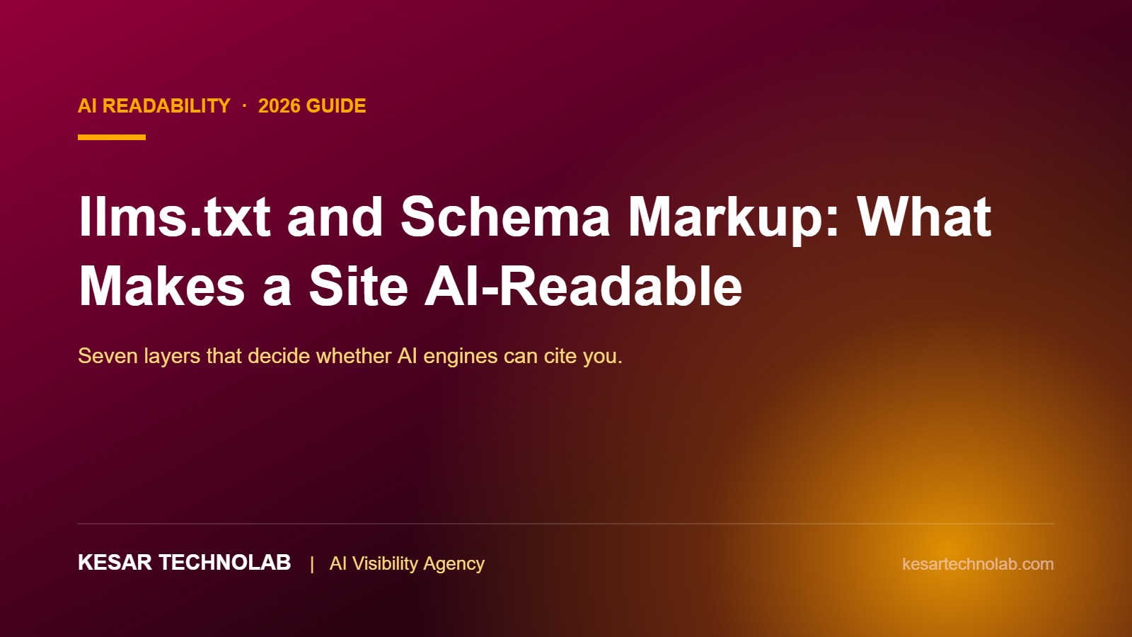 llms.txt and schema markup guide to making a website AI-readable in 2026