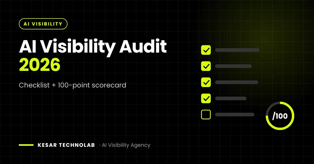 AI visibility audit checklist for ChatGPT, Gemini and Perplexity