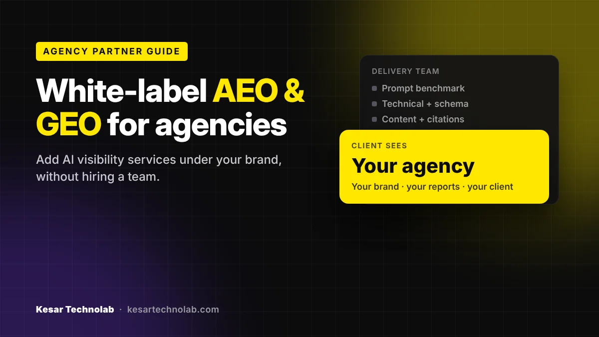 White-label AEO and GEO services for agencies: your brand, specialist delivery